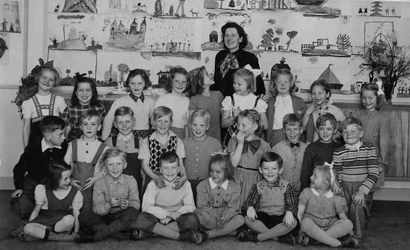Rolf Zenkers skolklass i Gubbängens folkskola 1949