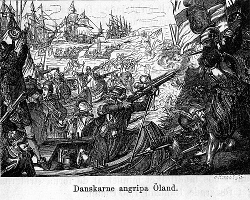 Danskarne angripa Öland.