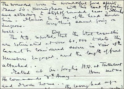 Haig's diary, July 2, 1916.