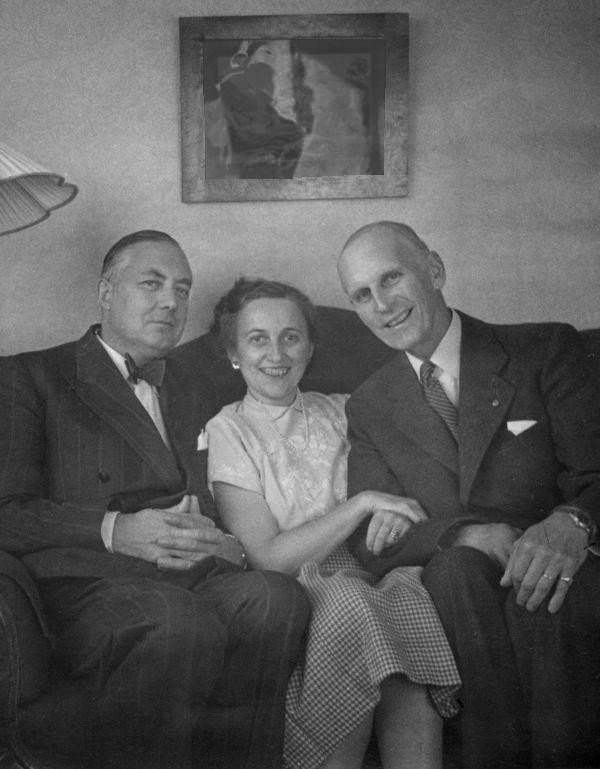 Henning Tiblin, Helene Tiblin, Elof af Sillén 1953.