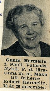 Gunni Hermelin 70 år.