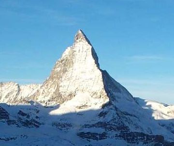 The Matterhorn in winter.
