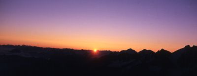 Sunrise on the Weisshorn.