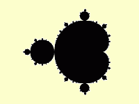 The Mandelbrot set.