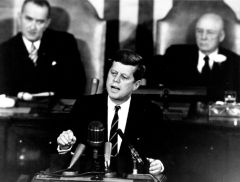 Kennedy addressing Congress
